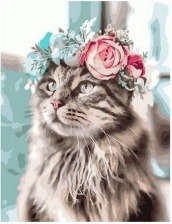 Картина по номерам Paintboy GX 35793 Усатая модница 40х50 см