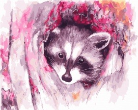 Картина по номерам Paintboy GX 33920 Енот в дупле 40x50 см