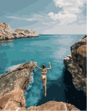 Картина по номерам Paintboy PK 51040 Прыжок в море 40x50 см