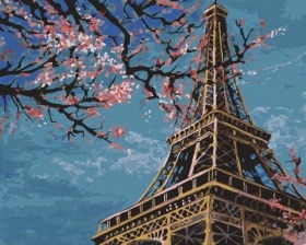 Картина по номерам Paintboy GX 32528 Эйфелева башня весной 40x50 см