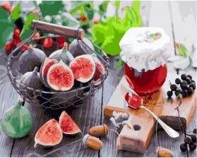 Картина по номерам Paintboy GX 28510 Натюрморт с инжиром 40х50 см