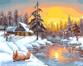 Картина по номерам Paintboy GX 22417 Белочка в снегу 40x50 см