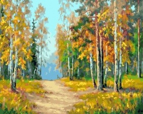 Картина по номерам Paintboy GX 23110 Осенняя тропа 40x50 см