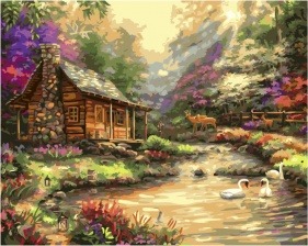 Картина по номерам Paintboy GX 33208 Домик в солнечных лучах 40x50 см