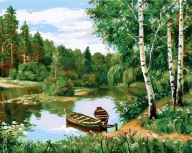 Картина по номерам Paintboy GX 3080 Лодки в озере 40x50 см