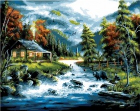 Картина по номерам Paintboy GX 34423 Охота на рыбу 40x50 см