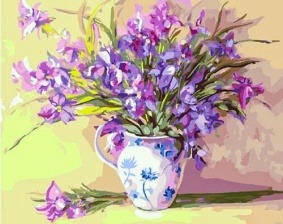 Картина по номерам Paintboy GX 23445 Букет в расписной вазе 40x50 см
