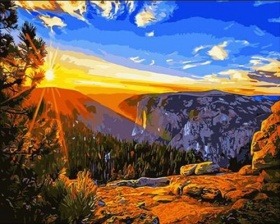 Картина по номерам Paintboy GX 3148 Утро в горах 40x50 см