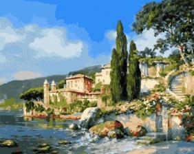 Картина по номерам Paintboy GX 26473 Берег озера Комо 40x50 см