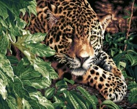 Картина по номерам Paintboy GX 6833 Леопард в кустах 40x50 см