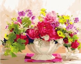 Картина по номерам Paintboy GX 33453 Цветочное кашпо 40x50 см