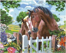 Картина по номерам Paintboy GX 36656 Домашние лошади 40х50 см
