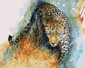 Картина по номерам Paintboy GX 32882 Осторожность леопарда 40x50 см