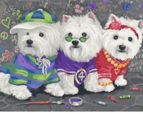 Картина по номерам Paintboy GX 25224 Гламурное трио 40x50 см