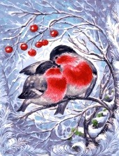 Картина по номерам Paintboy GX 21707 Снегири 40x50 см