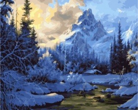 Картина по номерам Paintboy PK 38031 Первые лучи солнца в горах 40x50 см