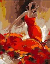 Картина по номерам Paintboy GX 26937 Девушка в красном 40x50 см
