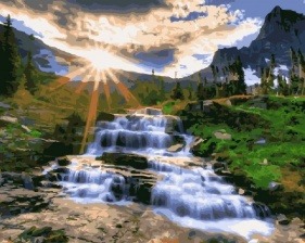 Картина по номерам Paintboy GX 21083 Горный рассвет 40x50 см