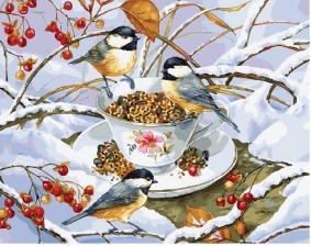 Картина по номерам Paintboy GX 29499 Зимние гости 40x50 см