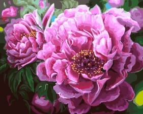 Картина по номерам Paintboy GX 4667 Роскошные пионы 40x50 см