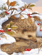 Картина по номерам Paintboy GX 31073 Зимовка ежа 40x50 см