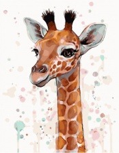 Картина по номерам Paintboy GX 32192 Милый жираф 40x50 см