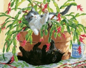 Картина по номерам Paintboy GX 27401 Игривые котята 40x50 см