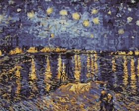 Алмазная мозаика GF 292 Звездная ночь на Роной 40x50 см