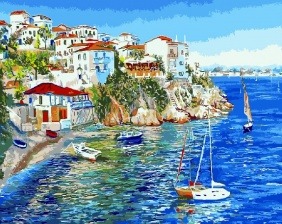 Картина по номерам Paintboy GX 9627 Белые домики Греции 40x50 см