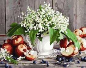 Картина по номерам Paintboy GX 32654 Ландыши и яблоки 40x50 см