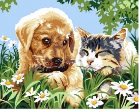 Картина по номерам Paintboy GX 29694 Пушистые друзья 40x50 см
