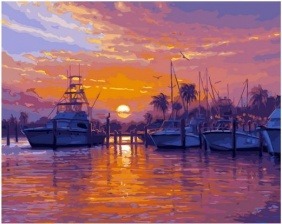 Картина по номерам Paintboy GX 33139 Тропическая бухта катеров 40х50 см