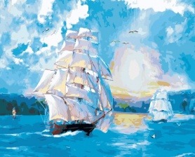Картина по номерам Paintboy GX 25060 Корабли в море 40x50 см