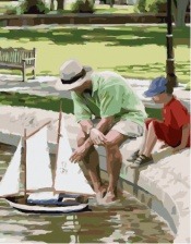Картина по номерам Paintboy PK 45077 Вместе с папой 40х50 см
