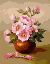 Картина по номерам Paintboy PK 33086 Розовые цветы 40x50 см