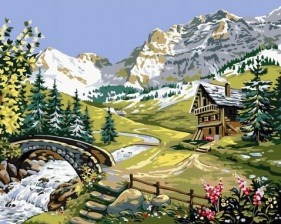 Картина по номерам Paintboy GX 32445 Домик на альпийских лугах 40x50 см