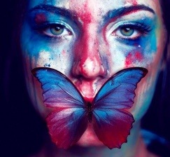 Картина по номерам Paintboy GX38169 Девушка с бабочкой 40х50 см
