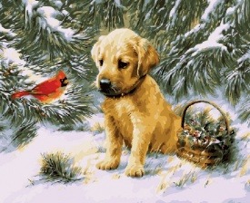 Картина по номерам Paintboy GX 8286 Подарок под елкой 40x50 см