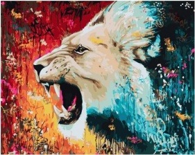 Картина по номерам Paintboy GX 30216 Звериный оскал 40х50 см