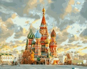Картина по номерам Paintboy GX 32821 Осенний Храм Василия Блаженного 40x50 см