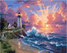 Картина по номерам Paintboy PK 41082 Маяк в лучах заката 40x50 см