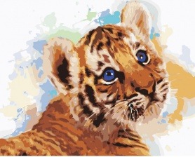 Картина по номерам Paintboy GX 28688 Малыш-тигрёнок 40x50 см