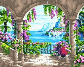 Картина по номерам Paintboy GX 8723 Веранда с арками 40x50 см