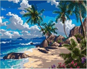 Картина по номерам Paintboy GX 36504 (PK72003) Тропический пляж 40х50 см