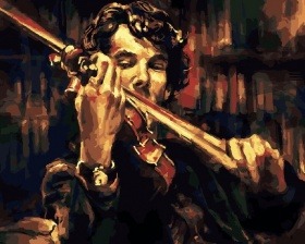 Картина по номерам Paintboy GX 4760 Скрипка Шерлока Холмса 40x50 см