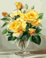Картина по номерам Paintboy GX 25322 Нежные желтые розы 40x50 см