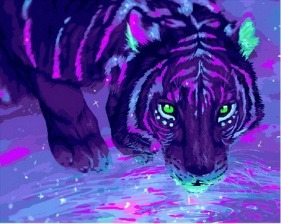 Картина по номерам Paintboy GX 28962 Неоновый зверь 40x50 см