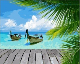 Картина по номерам Paintboy GX 34092 Тайские лодки 40x50 см
