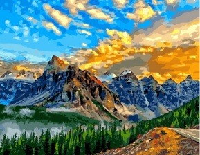 Картина по номерам Paintboy GX 27152 Горный пейзаж 40x50 см
