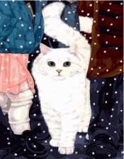 Картина по номерам Paintboy GX 34100 Белая кошка 40x50 см